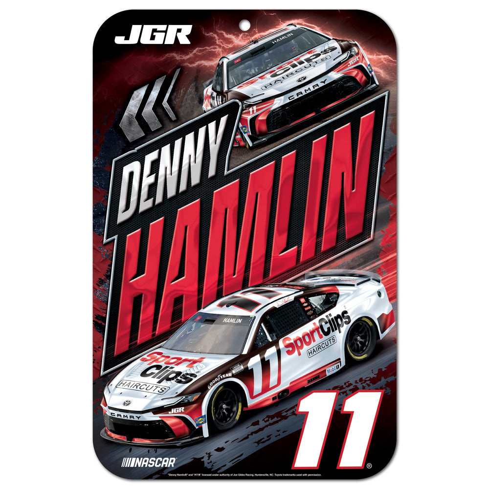 Denny Hamlin 11x17 Sport Clips Plastic Sign