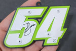 Ty Gibbs #54 Metal Car Number Ornament