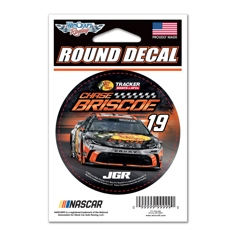 Chase Briscoe Round Vinyl Decal 3" x 3