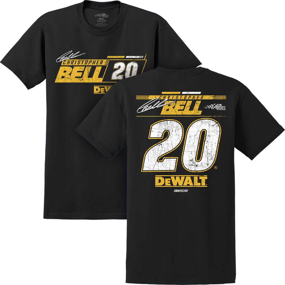 Christopher Bell Black DeWalt  Adult Lifestyle Tee