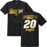 Christopher Bell Black DeWalt  Adult Lifestyle Tee