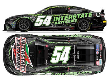 2023 1:24 AUTOGRAPHED  Ty Gibbs No. 54 Black Interstate Batteries Diecast