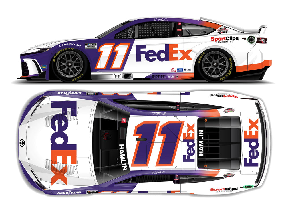 2024 AUTOGRAPHED 1:24 Denny Hamlin FedEx Die Cast