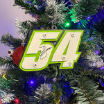 Ty Gibbs #54 Metal Car Number Ornament