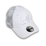 Christopher Bell No. 20 New Era 940 Trucker Hat Whiteout