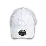 Christopher Bell No. 20 New Era 940 Trucker Hat Whiteout