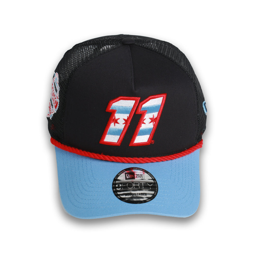 Denny Hamlin No. 11 940 New Era Trucker Chicago Street Race Hat